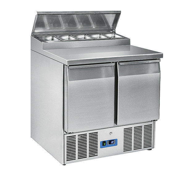  saladette, mastro 9718c med opsats til GN 1/6 gastrobakker