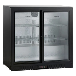Backbar køleskab,Scandomestic SC211SLE-Skydedøre-H:865mm