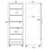 Display køleskab, scandomestic, SD 726 BE