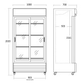 Display køleskab, Scandomestic SD 802 BSLE