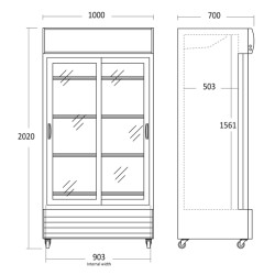 Display køleskab, Scandomestic SD 802 BSLE