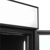 Display køleskab, Tefcold FSC1200 BLACK-dør