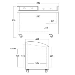 Industri kummefryser, scandomestic IC352D-tegning