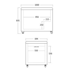 Industri kummefryser, sacandomestic IC310D-tegning
